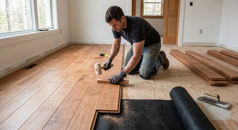 Cherry Floor Installation in Fort Worth, TX