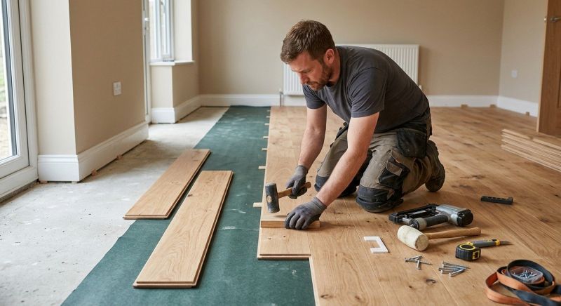Dark Wood Floor Installation in Austin, TX