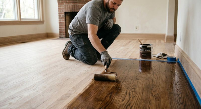 Maple Floor Staining in Kansas City, KS