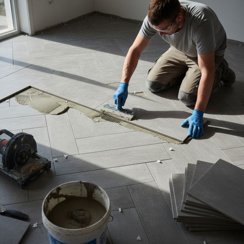 Mosaic Tile Floor Installation in Fredericksburg, VA