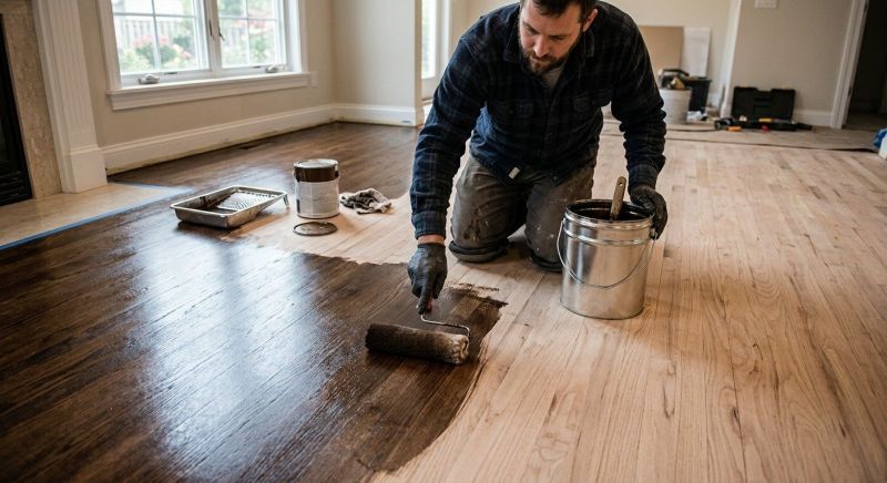 Oak Floor Staining in Overland Park, KS
