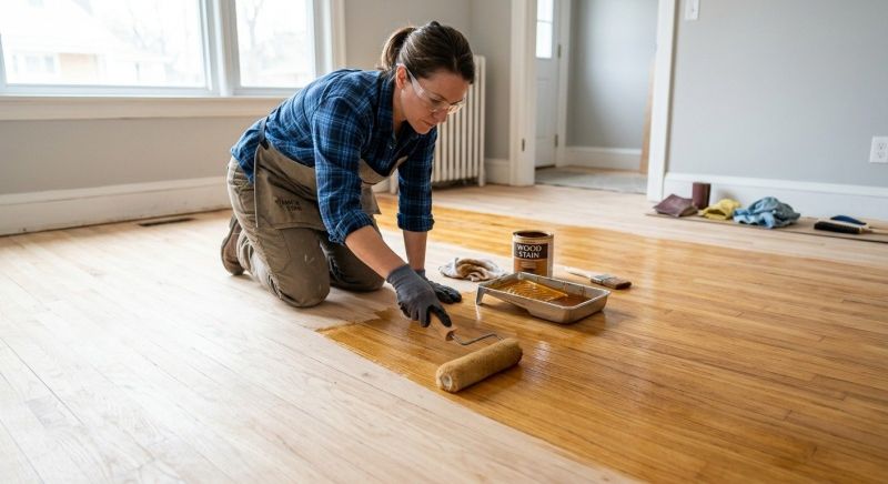 Walnut Floor Staining in Alpharetta, GA