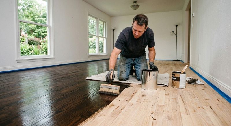 Walnut Floor Staining in Alpharetta, GA