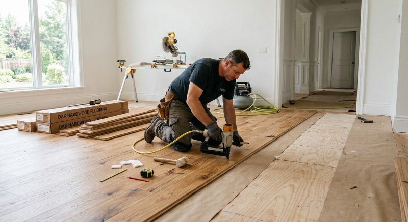 White Oak Floor Installation in San Antonio, TX