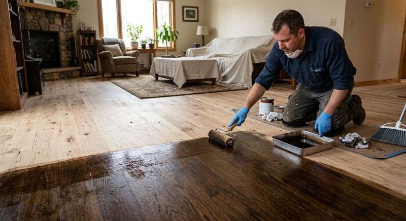 Wood Floor Staining in Kansas City, KS